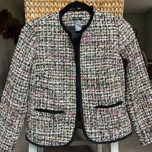 Ann Taylor classic tweed short jacket- Size 0p